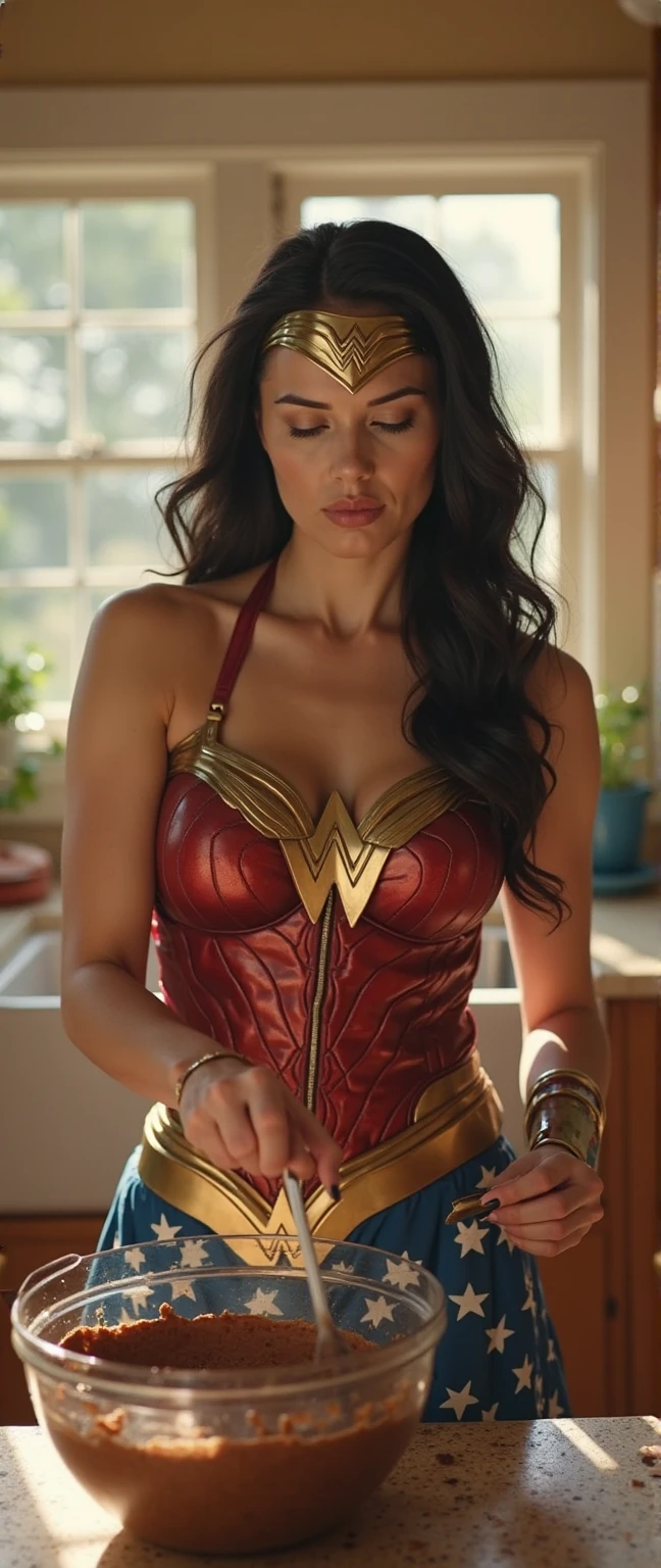 Kate Beckinsale wonder woman, (huge breast)