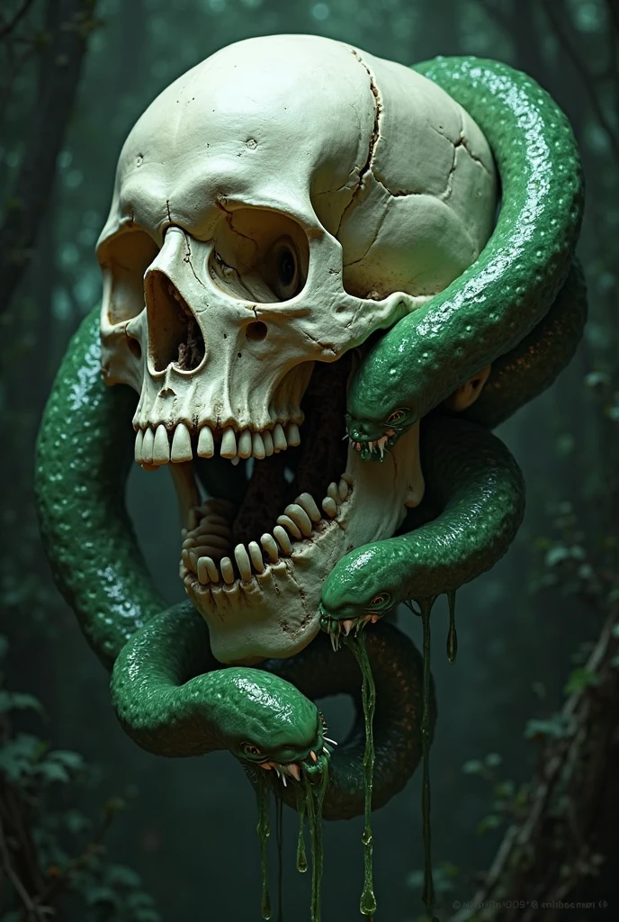 vine which, growing, turn into a mysterious skull
