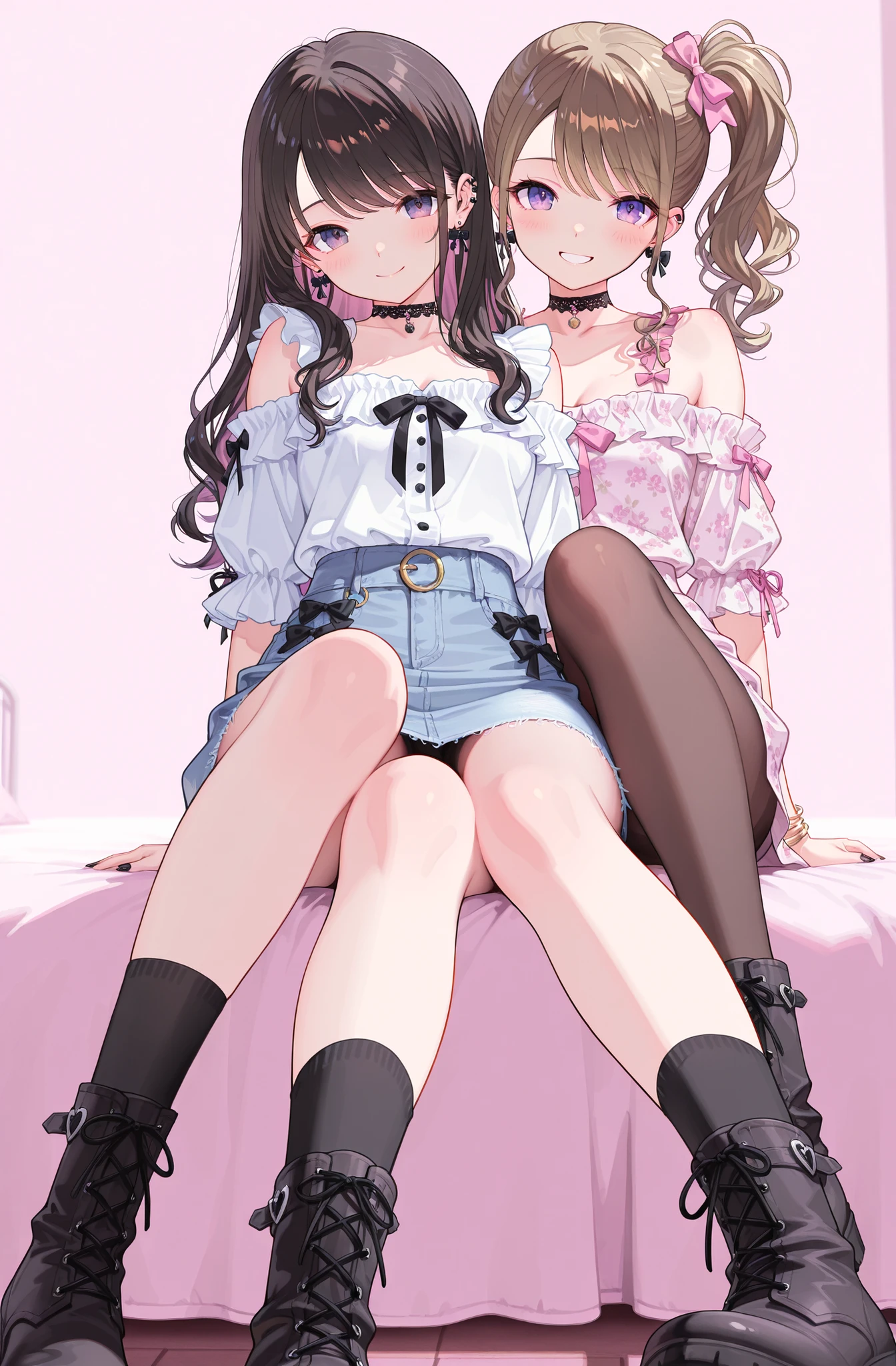 Kneeling licking girl stocking feet lace panties