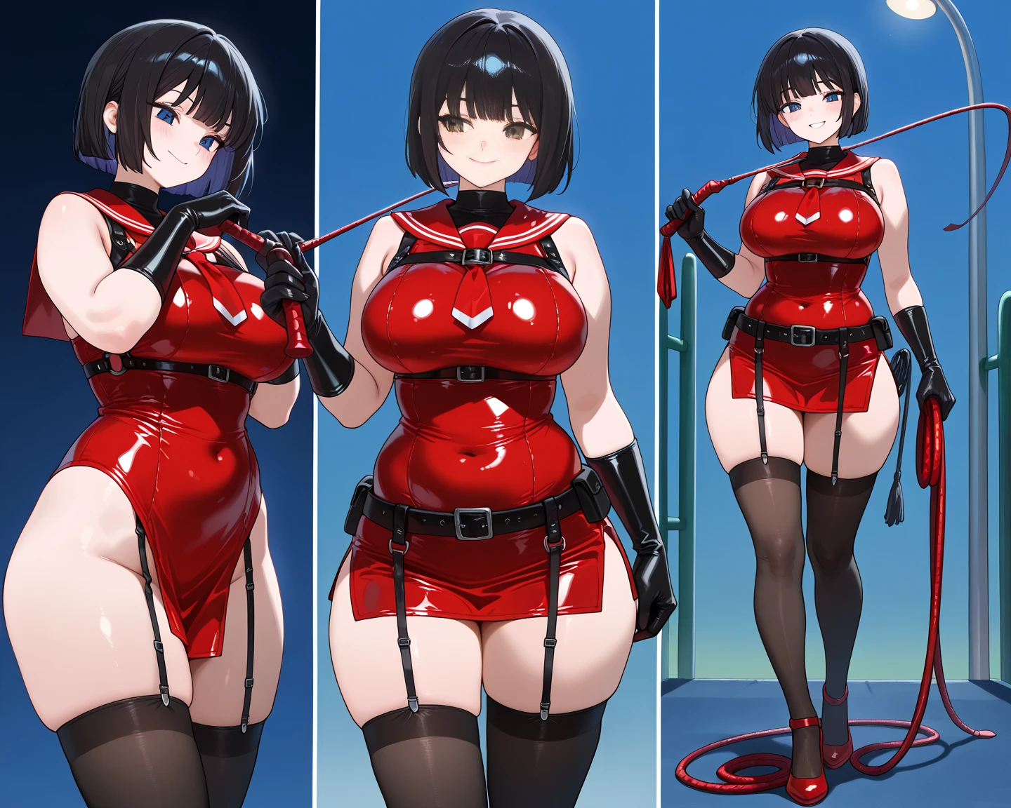 Cowboy shot, white skin、(Masterpiece: 1.4), (Best quality: 1.4), Beautiful girl, ((Nipples: 1.1)), Cute smile: 1.2, Teeth, ((Big breasts)), ((Model body type)), Japanese, 20 years old, cute face, standing figure, (cute smile: 1.2), (((bondage costume))), bondage, harness, O-ring, looking at the viewer、short hair、(inside the classroom、machine)、