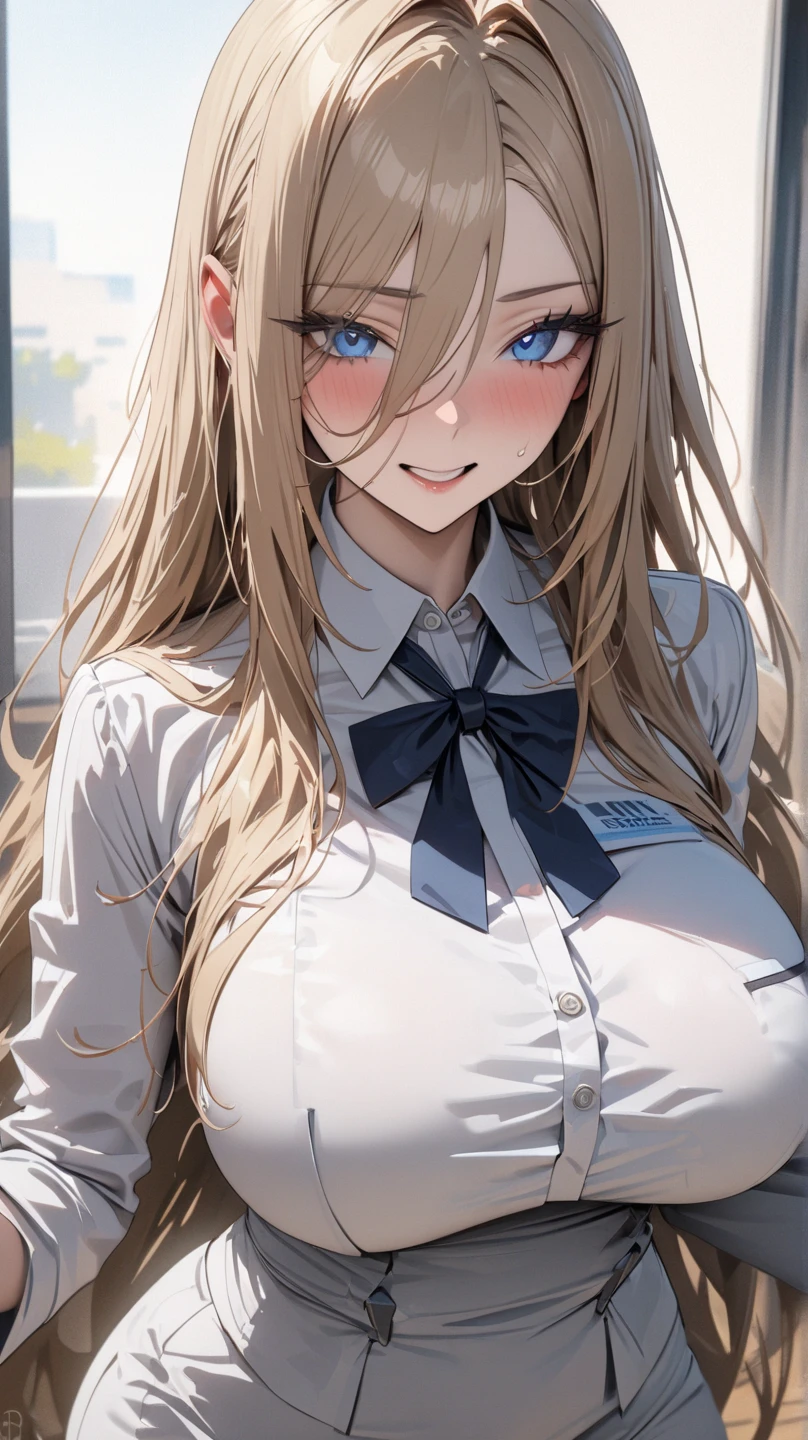 NSFW,One girl,
(Big Breasts:1.3),(手でshirtのボタンを開ける:1.5),(前が開いたshirt:1.3),Beautiful breasts,(shirtを脱ぐ:1.5),(Show off big breasts:1.5)
Blonde, {{{Half Twin Tail:1.3}}}、Beautiful eyes,break,blush, bow, 赤いbow, Long sleeve, shirt, 襟付きのshirt, skirt, プリーツskirt, 黒いskirt, Small breasts,
{{{Face close-up}}},Upper Body,
Look down,View your viewers,
Tabletop, Highest quality, , Absurd, Perfect Skin, Detailed skin texture, Ultra-detailed, 8K, Intricate details, Beautifully detailed face,High resolution,
{{{Shadowed face}}}, mock, {{{Grit your teeth:1.2}}}, Grin, smile, Looking down at the viewer, masterpiece,Absurd, Beautiful detailed face when viewed from the front,