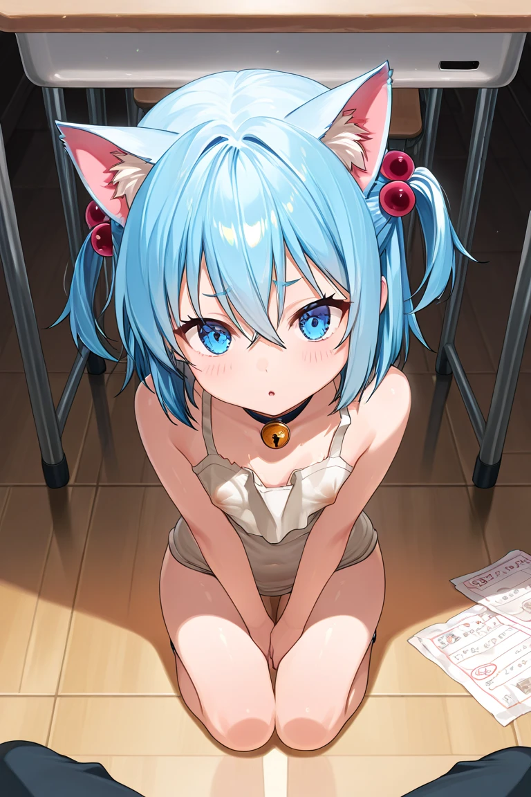  1girl,Katnip, laughing hysterically, feral, bad kitty, screamer, scary cat, hiss, catnip, Hatsune Miku,