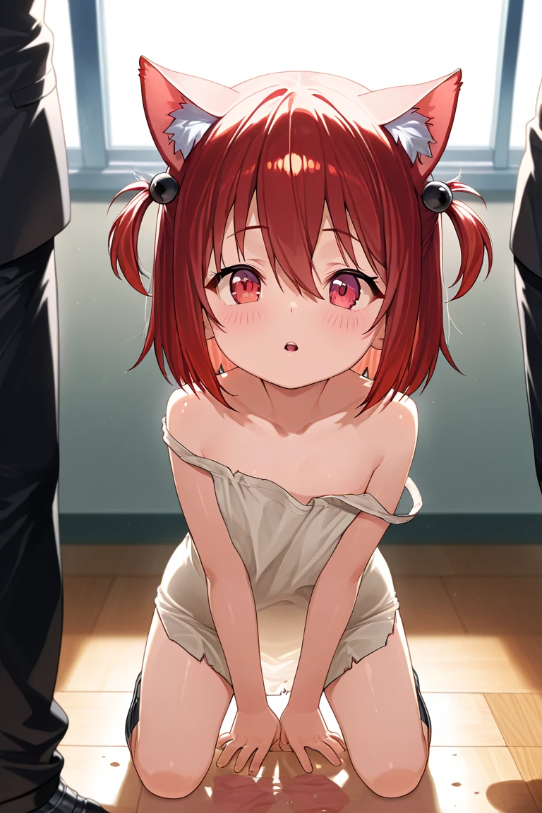 10 year old girl and ??? naked sex scene,cum scene,manga stile, cat ear , white hair