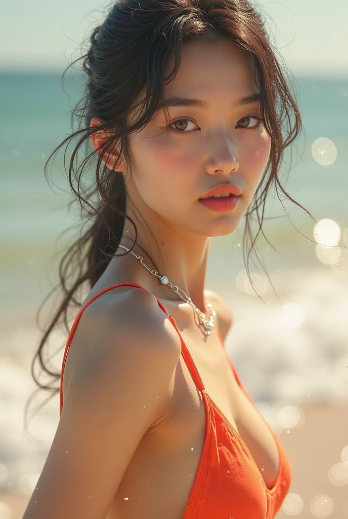 Sexy, bikini's, beach best quality, Masterpiece, Ultra high resolution, raw photos, beautiful and beautiful,deep shadow, ,(realistic:1.4),
(1 girl, close-up photo),