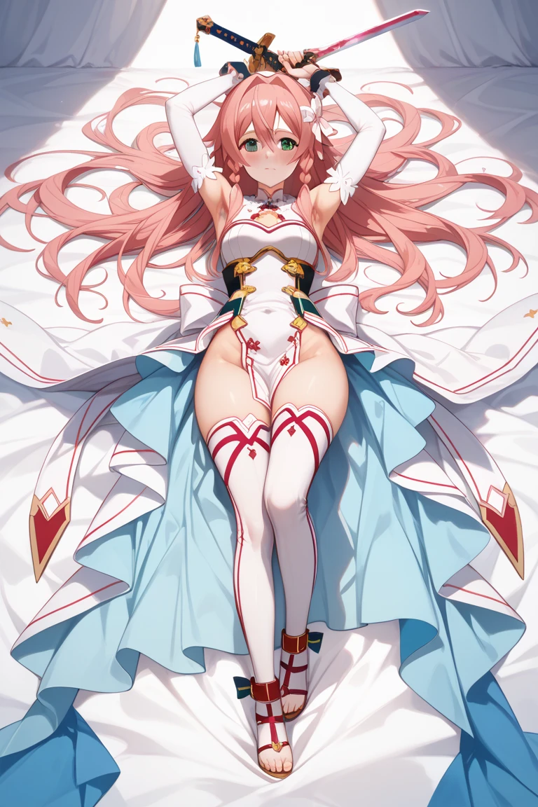 score_9, score_8_up, score_7_up,source_anime, high res image,masterpiece,best quality,girl,cute face,clear skin,zero_two,panties,armpit,