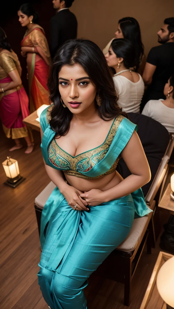 Big breast , saree
