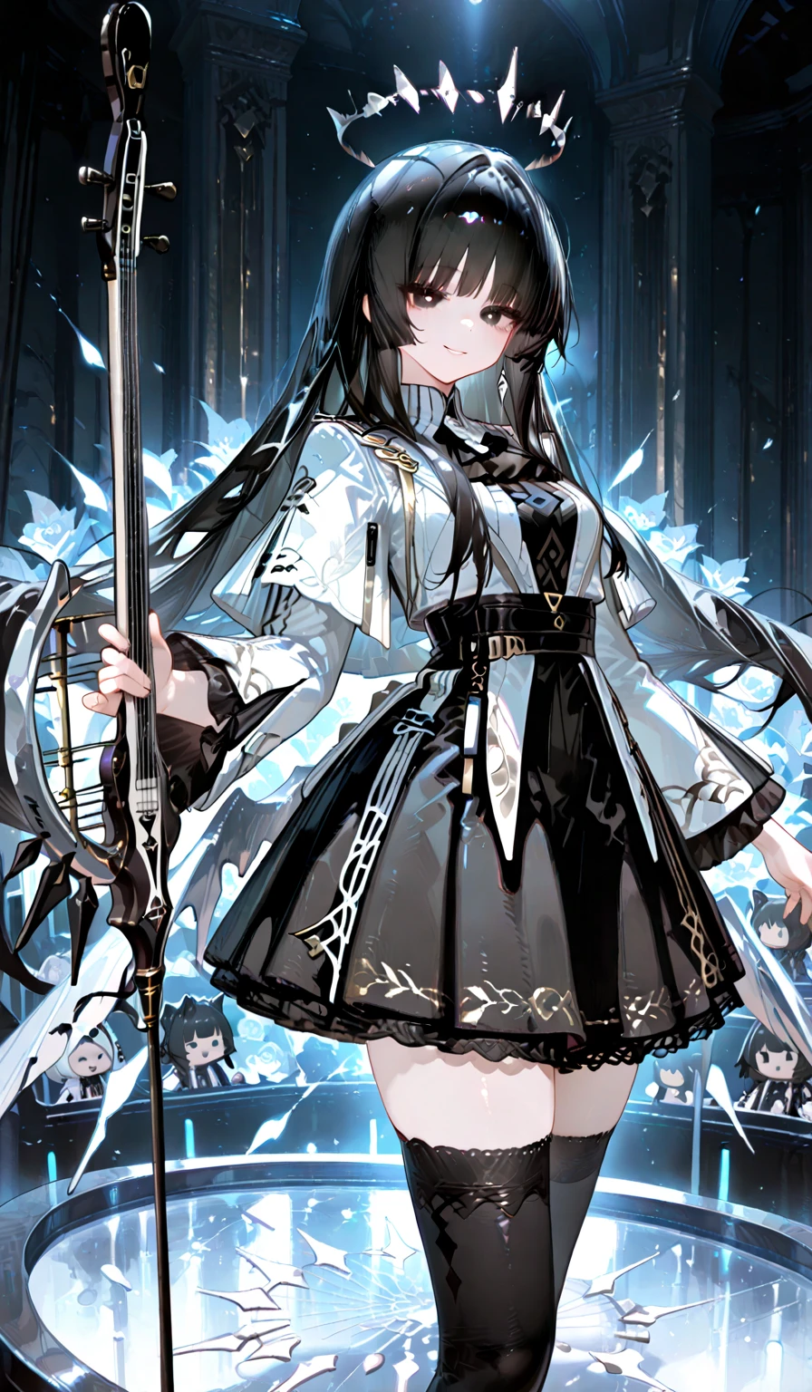Off-white as the main color and a little blue-green as embellishments, a close-up of a man holding a lily element sword in a lily element dress, from Ark Night, Ark Night, Guvitz, from Girl Front, Pop on ArtStation Pixiv, Pop in CGSTATION, Full Body Fairy, Girl Frontier Style, Girl Front Universe, Inspired by Leng Mei, Kusart Krenz Key Art Feminization