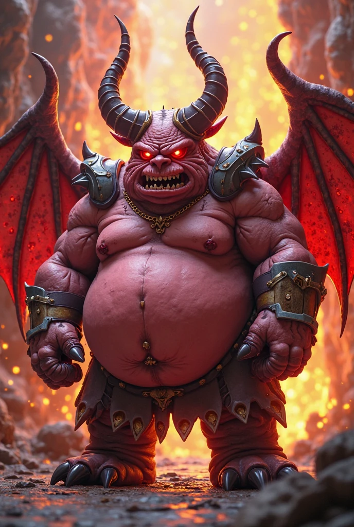 satan ,royal hall, pool of blood, red skin, chubby, hairy, hairy belly, Holding your big belly, high resolution, ultra-detailed, sharp focus, detailed eyes, symmetrical eyes, expressive eyes, clear pupils, focused gaze , king's expression is intimidating with a sense of authority, solo, masterpiece, best quality, male, mature, manly, detailed nipples, detailed navel, photorealistic, 8k, (wide dynamic range, hdr:1.2), sitting, (night:1.2), light, looking at viewer, pose, fitted underwear with a very large, realistic bulge at the front, emphasizing the natural shape, detailed fabric texture, soft shadows highlighting the contours, emphasizing the natural shape, detailed fabric texture, Blood, bones and human skulls on the ground, soft shadows highlighting the contours ,full body, spread legs, shadow, leaning back, hell, very short fur, detailed skin texture, high contrast lighting, feet