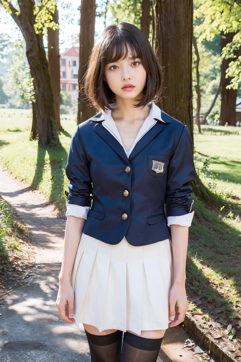 (Playing in the park:1.5)、(Full-body photo:1.5)、highest quality, Photorealistic, Very detailed, finely, High resolution, 8K Wallpaper, Professional, High level of detail, ((10 year old elementary school girl:1.2)), Pretty lips, (Beautiful long lashes:1.2)、 (Cute short bob hair:1.5),Top Quality,(Child's body shape:1.5)、Ultra-clear resolution,Clear Eyes,Sunburned skin,Perfect small breasts,have perfect legs,(An innocent smile:1.5)、Cute hat、Cute dress with floral pattern、