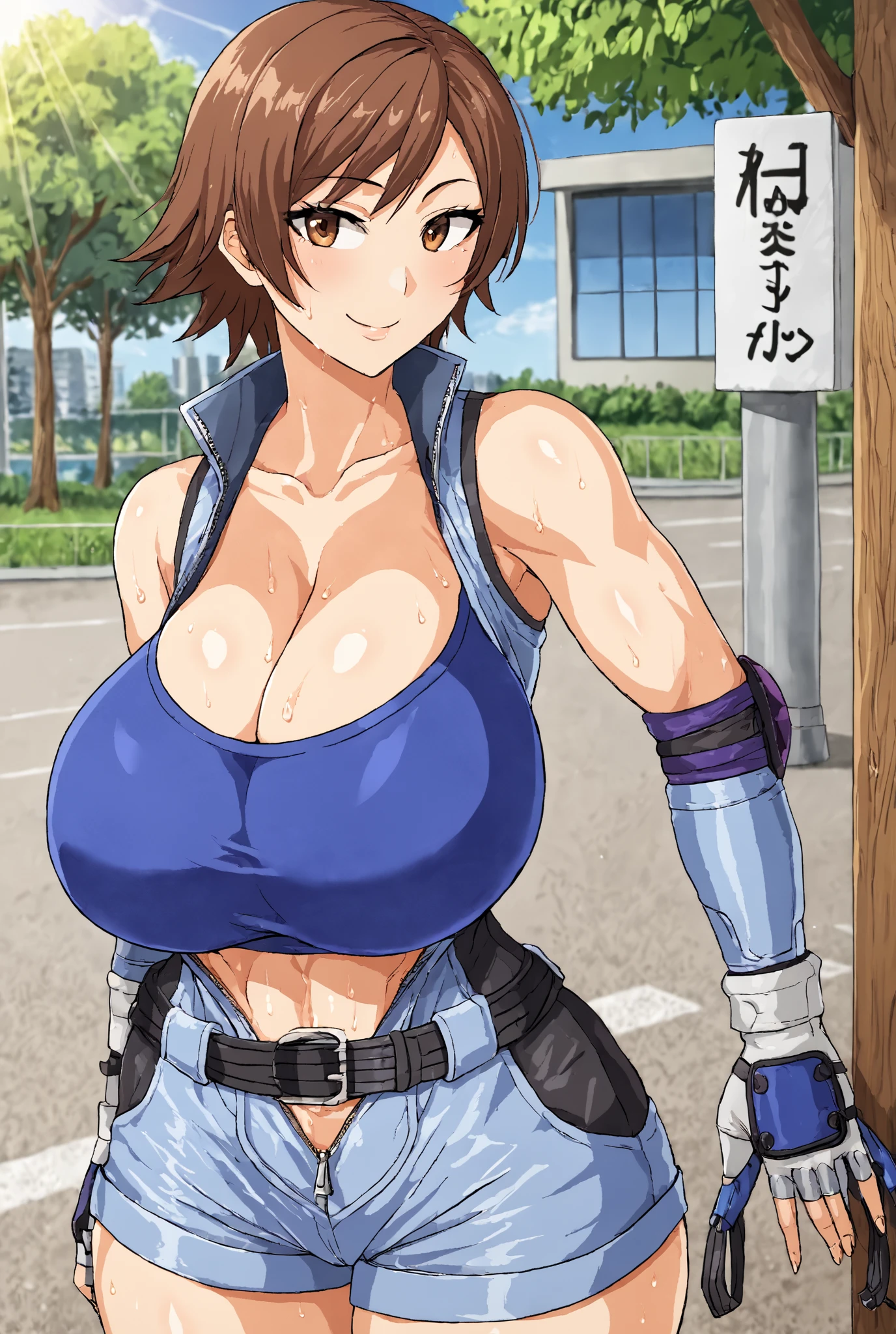 (((Actual Photos,High resolution, 8kHighest quality))),Very detailedな CG Unity 8k 壁紙, Highest quality, Very detailed, Tabletop, Realistic,Very detailedなMature Woman,Mature Woman, Age 35、((Huge breasts))Big cleavage ,Big Ass,Big Ass,Thick thighs,Saggy breasts,Narrow waist,Wide Hips,(((Off-the-shoulder bikini top:1.2)))、 (Apron Golf Mini Skirt) , (Wearing golf gloves),Wear a sun visor, Beautiful Eyes, ((The shape of the nipples is visible even through clothing))、Realistic female hands、audience, blush,A light smile, Lips parted, cowboy shot、 Tight golf wear、With your tongue firmly up、Muchimuchi Body,Hard nipples,Nipples are visible,(((ボタンが閉まらないほどHuge breasts)))、Thick thighs、(One Woman)、Tight mini skirt,(((Off-the-shoulder bikini top)))、Big Breasts、Long legs,Knee-high boots、(((Random Pause)))、Golf course、(Full body photo),Golf Tournament、Vulgar female professional golfer, blonde、(((Gold Necklace:1.4)))、(((Gold bejeweled stone gal belt:1.4))),