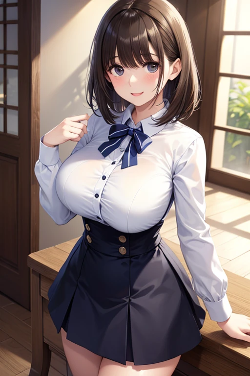 anegasaki nene、Shiny brown hair, short hair, (Beautiful brown eyes、Sparkling eyes, Fine grain)、smile、超Detailed eyes、Highly detailed face, 非常にDetailed eyes,
(masterpiece, 最high quality, High resolution, 超High resolution, Pixel perfect, Depth of written boundary, 4K, RTTX 10.0, High resolution))),
(high quality, High resolution, The finer details), break (Black long coat),
break (White shirt, White pants), Stylish decorations, alone, Curvy Women, Sparkling eyes,
(Detailed eyes:1.2), smile, blush, Sweat, Oily skin, Depth of written boundaryが浅い