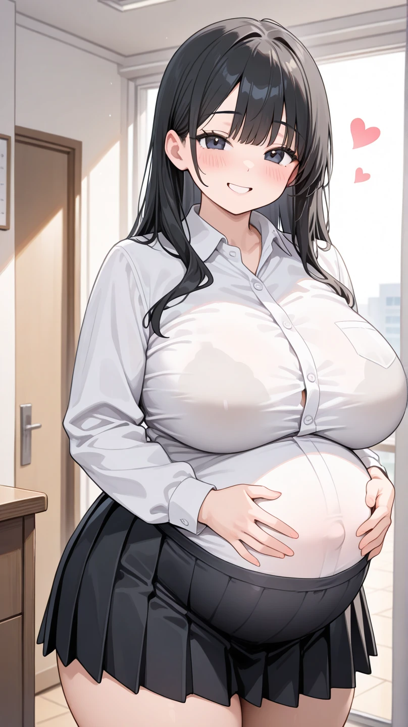 Twintails, black hair,Big Baby Bump pregnant, school uniform, Big boobs, nipple, cum,16 years girl, Big pregnant Belly, Big Pregnant girl, Largest Belly of Pregnant, Huge 9 months Pregnancy Pregnancy Belly, purple eyes, Hugest pregnancy belly
