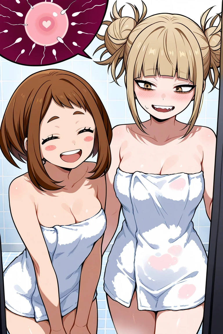 、(masterpiece、Highest quality)、Highest quality, Ultra-high resolution, (((masterpiece))), alone, Sweat、Big eyes, Composition from the front、Shortcuts、Embarrassed face、Bronze colored hair、Cut the back hair short、Bathroom、Shower scene、 Expose、Completely naked、pubic hair、belly button、Large areola、Nipples、short hair