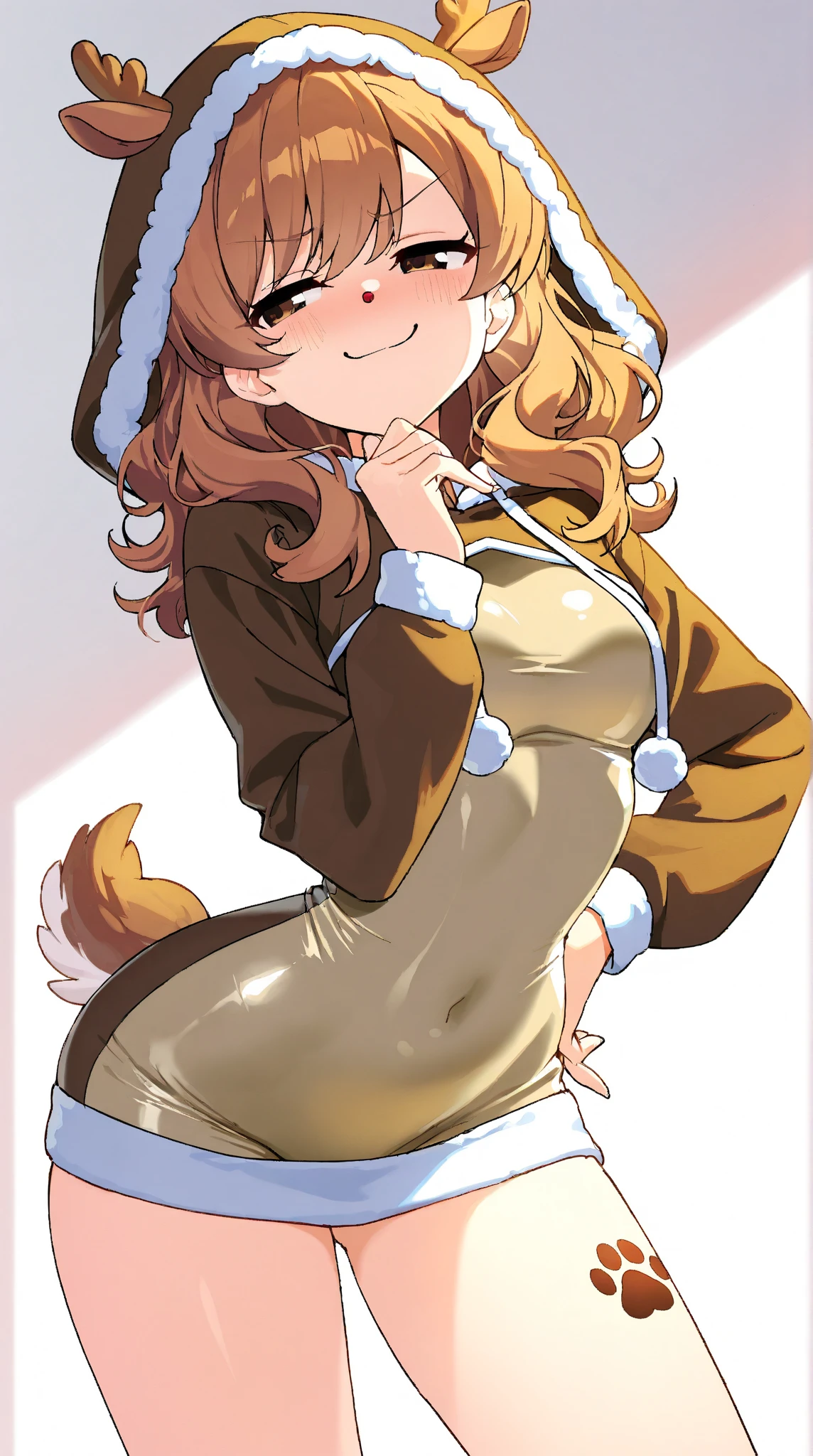 (Aoi Inuyama), (NSFW), thick eyebrows, long hair, fangs, skin fangs, brown hair), (green eyes), (side ponytail), (hair ornament), (hair bobble), (best quality), ( dog ears), (brown dog ears), (floppy ears), (wonder puppy cosplay), (fur choker), (fur bra), (brown bra), (paw gloves), (brown gloves) ,(brown cufflinks),(fluffy cufflinks),(fur leg warmers),(brown leg warmers),(dog tail),(brown tail),
(blushing), (ahegao), (climax), (futanari), (erect penis), (ejaculation), (sperm flying all over the body), (watery eyes), (tongue out), (dark sperm)
(on back), (cat pose)