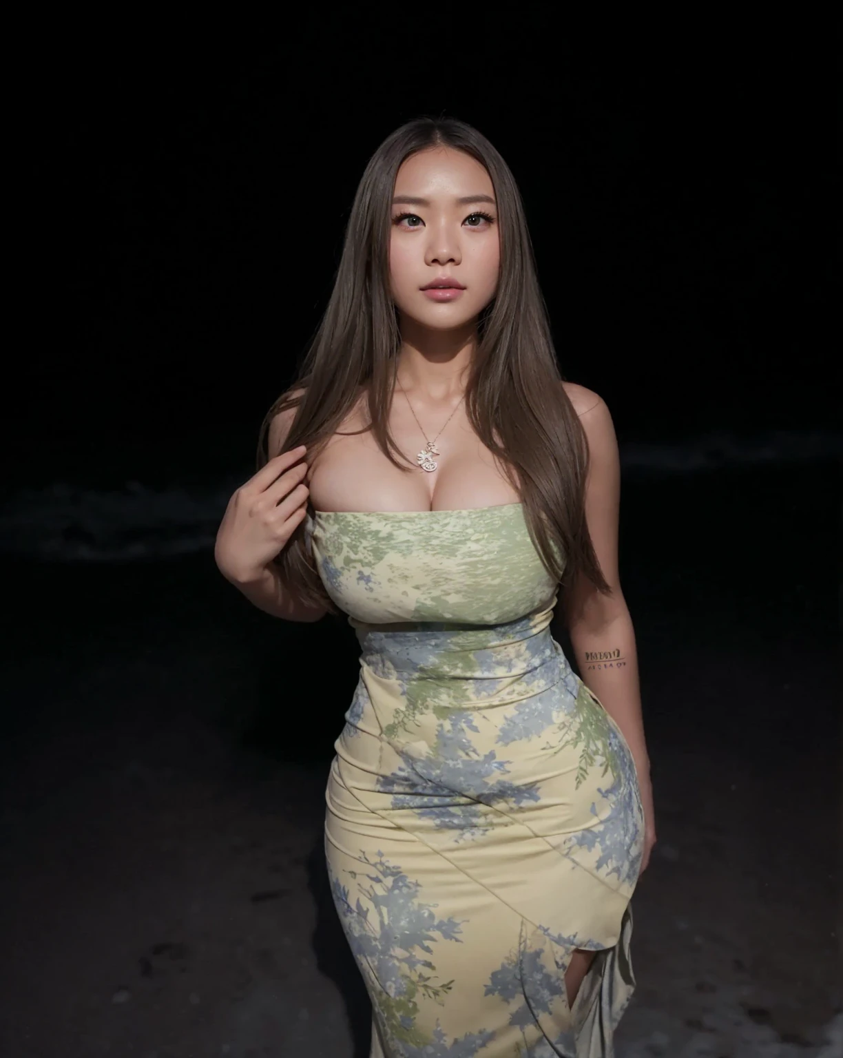 Sexy Asian woman with big breasts, loira linda, blonder woman, loira linda, blonder woman, hourglass-body. Hairy Asian woman