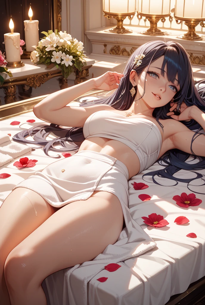 {{{{{16k}}}}}, {{{{{The immorality of watching the process of transforming a pure girl loved by everyone into her facial rank and tits rose to the SSS rank of top-notch pretty japanese actresses, getting more her tattoos increase and the lines of her breasts become clearer, She is laid on an coffin of flowers bouquets of flowers are stabbed all over her body and as the drugs are injected into her her addiction accelerates her body becomes more curvy her tits more erect as they float above her and she is turned into a cutesy flower arrangements, She resists, knowing that if she sleeps, she will lose her life but she cannot stop her sleep her eyelids grow heavy and the moment she is fully asleep the flower glows absorbs her life blooms more beautifully and transforms her corpse into something lovely and capable of eternal necrophilia, Each time she was necrophiliac her tattoos would increase darkening in the areas where she was caressed and her waist and underbust would become thinner, her breasts become even larger and deeper with cleavage, her skin is changed to be smoother, Her hair is replaced by a bang long black hair, She is fitted with a heart collar that puts people into eternal sleep which transforms her into a cute once-in-a-millennium narcotic hallucinogenic flower arrangement that becomes her too-cute corpse}}}}},{{Extremely detailed}},{{{{{integrated her head pure small, Enchanting Too thick and erotic lips, Her thickened lips shimmer with luster}}}}},{{{{{Her white tits are so fluffy, and are depicted in great detail, Her tattoos spread all over her body with hallucinations, She is tattooed with lewd flowers on her neck, arms, lower abdomen, thighs, buttocks, and back and her glossy very Straight hair}}}}}