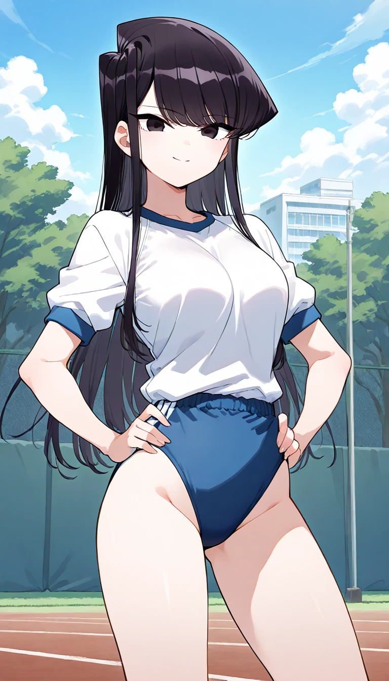 2 Asian girls, anime girls, both farting together side by side, desperate to poop, farting while standing, farting in public changing room, wearing sports outfit, stomach bloated, hands hugging stomach, pained expression, shocked and embarrassed, mouth open in shock, sweating, blushing, beautiful and cute face, anime art style, fit body, tall and thin, view from side, legs spread
