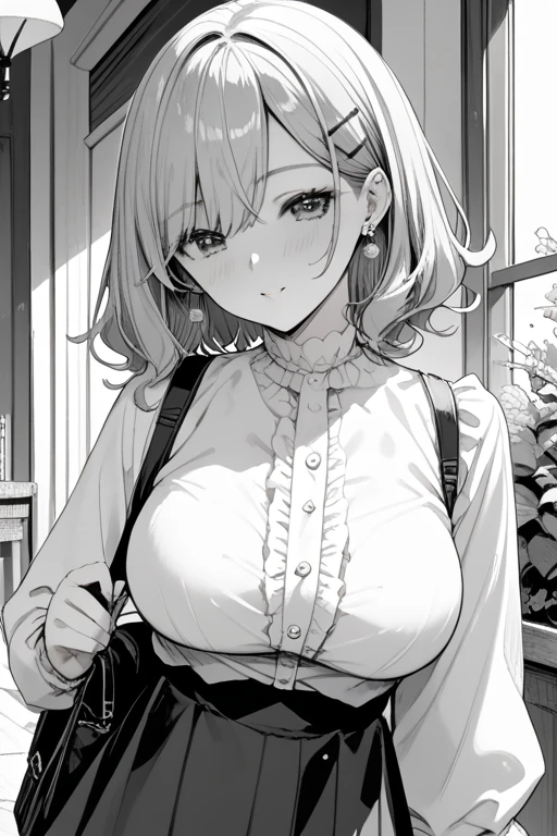 beautiful, masterpiece, Highest quality, anime, One girl, C Cup,Portrait Shot, View your viewers, Covered、Medium Hair、nearby、Blue Eyes、art、、White hair,Blue streaked hair、Beauty、officeレディ、Big Breasts、short hair、チェック柄のダークブルーのofficeスーツ)、new employee、Full Body Shot、Female office lady、break(Dark blue checked vest、White dress shirt、Navy mini tight pencil skirt:1.2)、(Black knee-highs、Absolute area、High heels)、break(office:1.3)、Cleavage、The skirt is torn、Standing posture、office