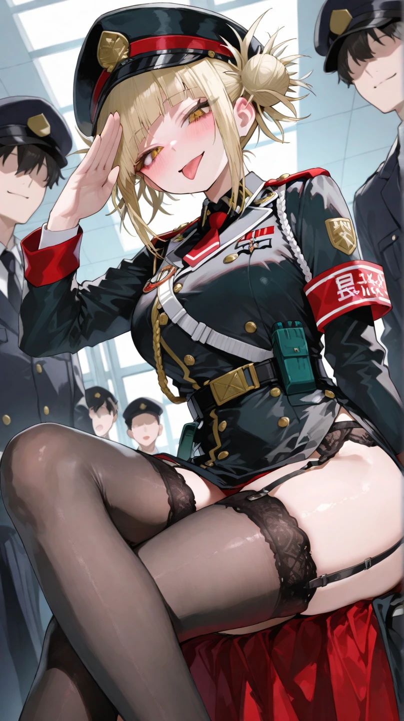 Two Women、Many people々、Two beauties、Two soldierilitary base、Two Women性軍人、crowd、Red military uniform、beret、Short tight skirt、soldier、30 years old、Ride a man、Face sitting、Looking down at the viewer, Long Hair、Sitting on a man's face、Man being tortured、bangs, Highest quality, Focus on the thighs, Angry face、rage、Black bra、Black panties、Plump thighs、Big 、Big ass、Black Hair,My thighs are steaming between my legs 、Black knee socks、Sweaty knee socks、Angle from directly below、Hold the whip、Throb、Seduce、Acme convulsions、Obscene sound effects、Naughty sound effects、The soles of my feet are sweaty、Smelly feet, Sweaty Feet、Cunnilingus、Panties licked