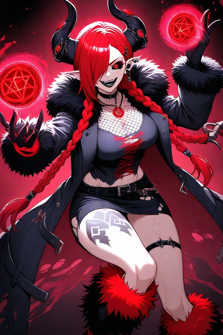 The hag entity sleep paralysis appearence 10 years old thin girl,red haired,creepy red eyes,fangs mouth,pale skin,red wine claws,creepy white dress,bedroom,children,vampire,gloomy,full body