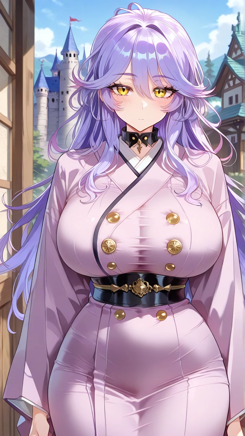 breast bags,<lora:breasts++-PD-breast_bags-1.0:1.5>   <lora:ChamFernPonyXL:1> FernFrieren,purple eyes,purple hair, long hair,half updo,hair ornament,large breasts,FernBase,white dress, collared dress, black robe, Score_9, Score_8_up, Score_7_up, Score_6_up, Score_5_up, Score_4_up, BREAK,1girl in full growth, best quality, masterpiece, ultra-detailed, high quality,good quality,1 girl,(master piece,high resolution, ultra detailed,8K,16K),look at viewer