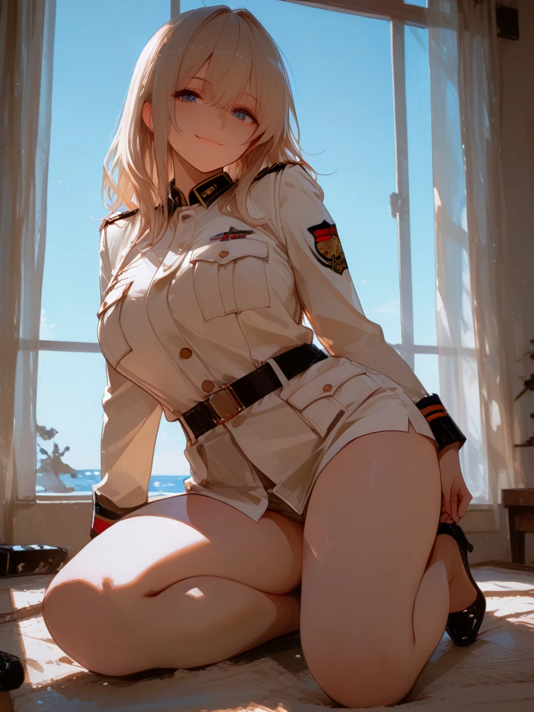 Two female soldiers wearing thongs,,in a prisoner of war camp,was raped