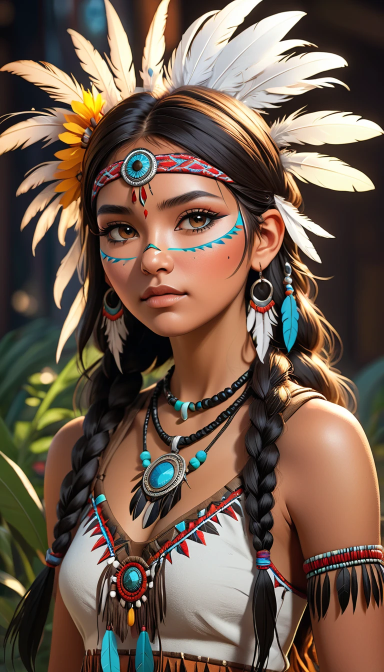 Alawi woman in native costume poses on a beach with palm trees, aztec princess portrait, Gorgeous Role Play, aztec queen, alena aenami and artgerm, aztec warrior goddess, aztec empress, Guviz-style artwork, she is dressed in shaman clothes, senna from league of legends, beautiful teenage girl, Anime girl cosplay
