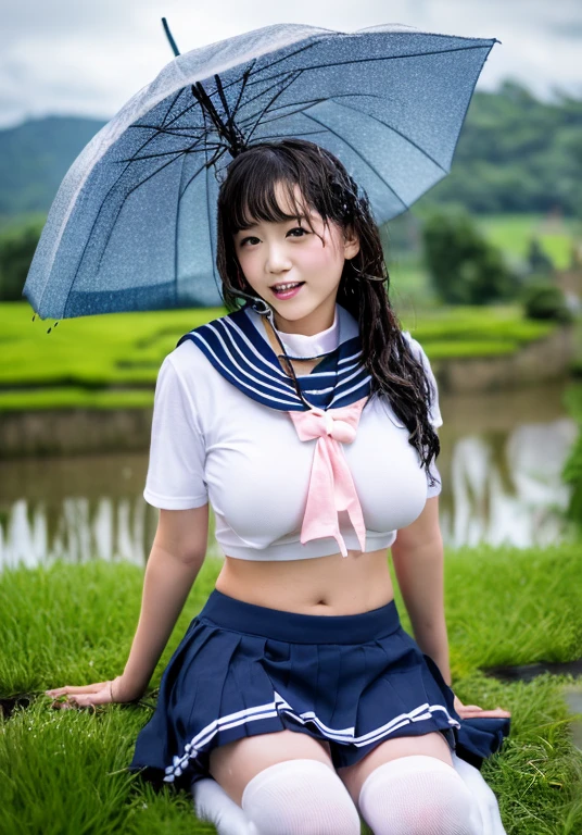 ((Great quality,Great quality,high quality, very beautiful,beautiful, 最high quality, Realistic)),((Magical girl)), forehead,short sideburns,Red Bow, ,Long twintail, ((Pink sailor collar)), Thighs, {Pink knee socks}, Frilled knee socks,Detailed body,photograph,Shadow,3D, {{pink elbow_gloves)),{White micro bikini}, Pink and white outfit,swollen_short_sleeve,{marching band},Rhythmic,texture,Magical Effects,Idol Pose,smile,{Belly button}, View your viewers, ((Transform your clothes, dance,thank you, 最high quality, Great quality, very beautiful, Absurd))、,(Perfect beautiful face 1.2),(angry),Flushed Cheeks,Heavy breathing,(Perfect and beautiful posture:1.2),(40 year old beautiful Japanese woman),(Mature Woman),(face with makeup),bodybuilder,((Huge breasts)),Big Ass, thick muscular body,(Black Hair),(Embarrassed face),(Sweating all over the body:1.2),(Excessive sweating from the armpits:1.3),超高解像度のphotograph,Looking at the camera,(Stand facing forward),(Close-up of the crotch),
