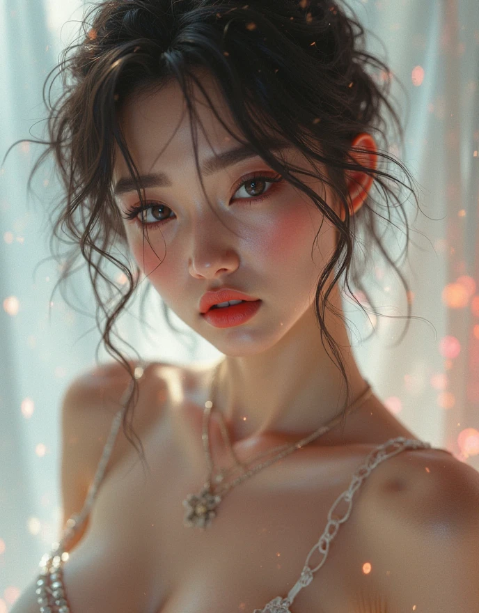 ExtremelyDetailed Kawaii girl Face (Close-up of KissableTongue)((Kissing to Camera)) glossy lips with beautiful details, extremely delicate and beautiful (TopQuality Masterpiece of 8K Ultra-detailed(ProfessionalPhoto:1.37)), {Amazing|finely detail|official art|incredibly absurdres} (close-up:1.22), fish eye lens (wide lens) macro lens, Detailed reflective Eyes ElaboratePupils with (sparkling highlights:1.28) Detailed(Voluminous LongEyelashes:0.88), {from Above|Visible back of throat|String of saliva drip}, (naked shoulder:1.32), Dripping(WhiteJuice on tongue:1.28) snow particles