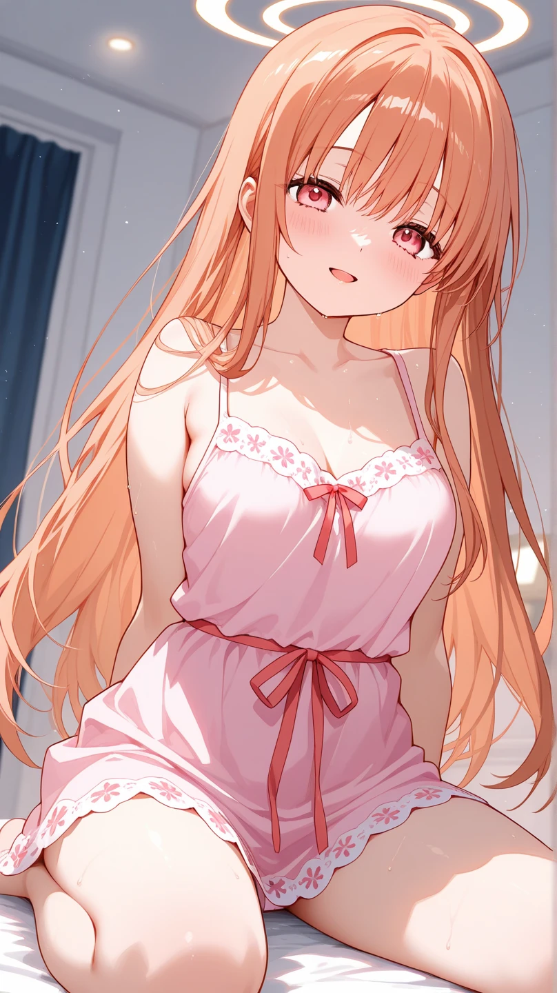 1 girl, orange long hair، orange eyes, wear pink babydoll lingerie, in house,
Weat dress, 4 K wallpaper, perfect wallpaper, 8 K wallpaper,