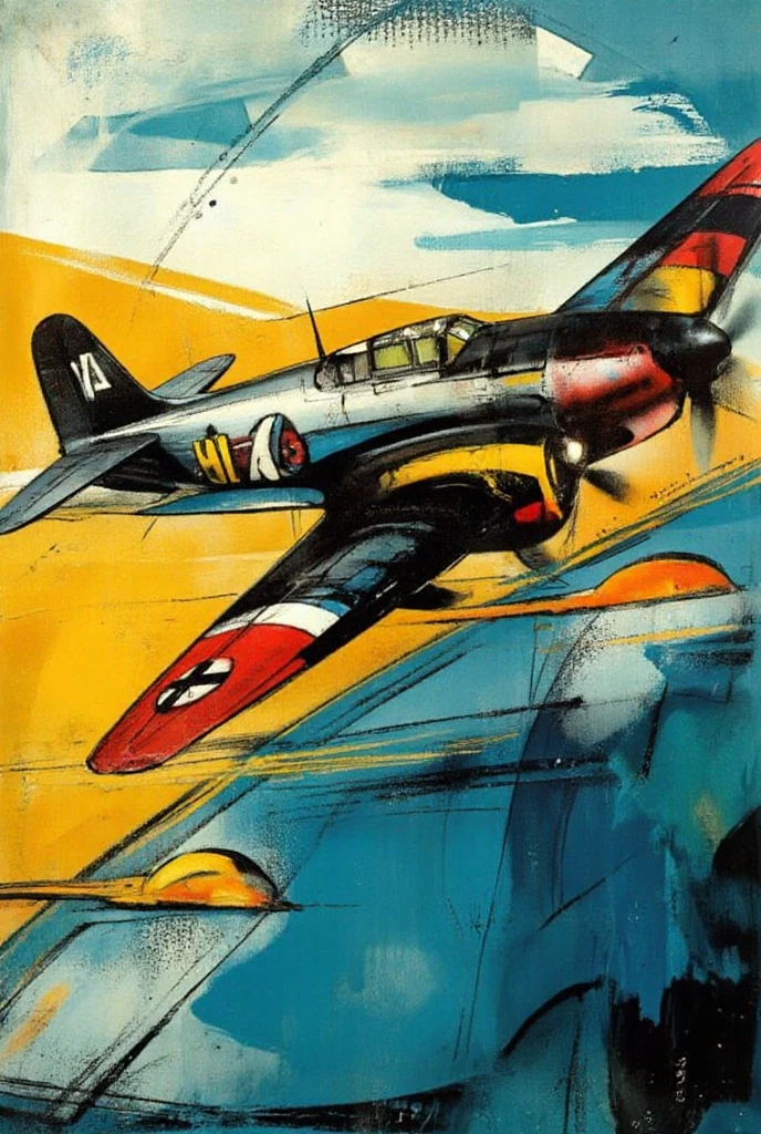 Spitfire plane in the sky
