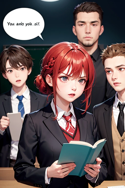 40 year old woman teacher red hair