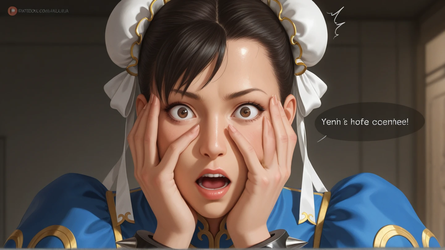 1girl, extremely quality, extremely detailed, master piece, extremely detailed face, 4K, photo realistic, accurate depiction of the human body, NSFW, violence, gore, sf2 chun, two bun hair, 42yo, beaten, wounds on body and face, blood splattered on body and face, (bumped on her face), (((One eye is swollen and cannot be opened))), bruise, spent, tear drop, vomit, nose bleeding, drooling, bound arms behind weist, torture, ((feel exhausted after torture)), wooden horse, crotch rub,