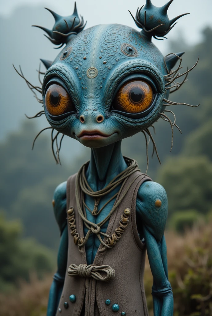 full body length shot,nerd graphite  Alien Entity,native africa, slave ,nowadays maya central city,Cinematic,soft colors, Technicolor,natural skin textures, hyper realism, hyper detailed,Extremely detailed,High contrast,Masterpiece,Realistic,Ultra Detailed, intricate details,realistic humid leather,extremely intricate details,Epic Realistic, cinematic style, irina yermolova,high contrast,hdr,extremely detailed, [deep night landscape],masterpiece, intricate details, eyes extremely detailed, high detailed eyes,8k resolution,retina, Nikon Z9,ogre,Egypt, Pisces, transition between two art styles,full body length, Double contact, X-ray, Creative, vivid light, fantasy, Abstract, Surrealism, super detailed, high resolution,insanity national folk wear,skin  almost translucent, gothic stile,Mestichino Light particles,chaos,starfish's skin,Angkor war of Cambodia,,(alien troll half-skull fetus, Hellraiser, , terror,fish eyes