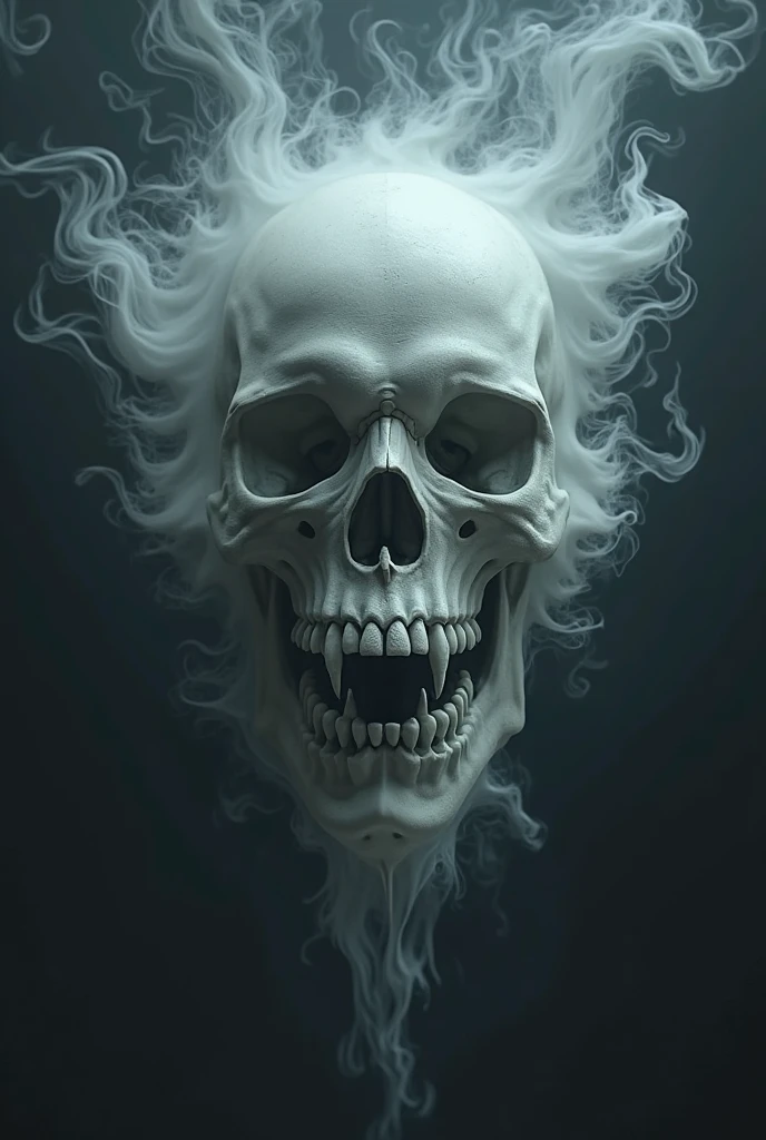 A wispy tendril of cigarette smoke undulates and twists, coalescing into the macabre visage of a human skull, its ethereal form hovering against a velvety black backdrop, reminiscent of Zdzisław Beksiński's haunting surreality and the dreamlike quality of Ash Thorp's futuristic visions, with intricate details and textures that evoke the works of H.R. Giger, in a style that blends eerie realism with an otherworldly, mystical aura, as if conjured from the darkest recesses of the subconscious.