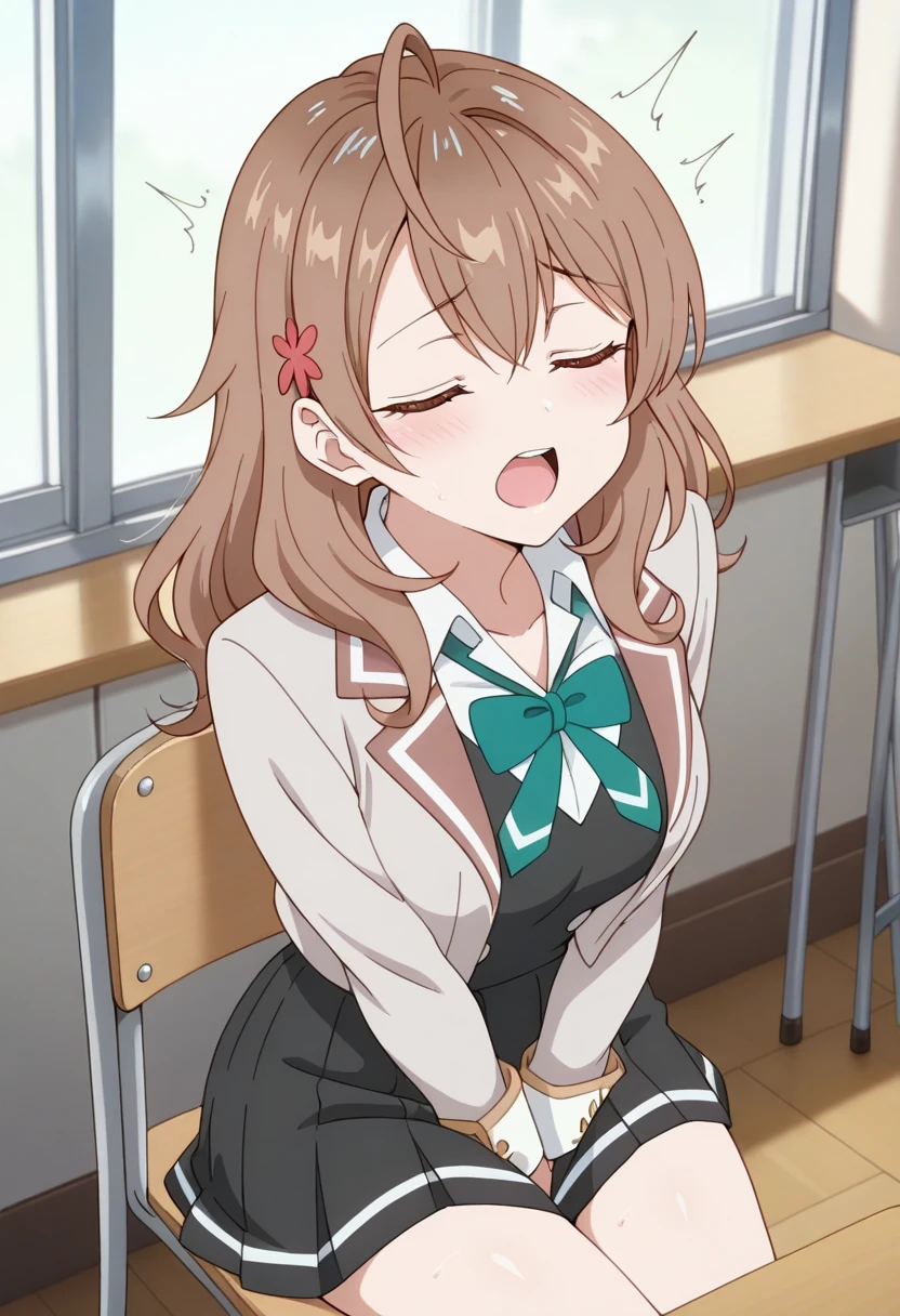 score_9, score_8_up, score_7_up, source_anime BREAK
houjou hibiki, aria gakuen school uniform, 1girl, closed eyes, two side up, solo, open mouth, blue shirt, smile, brown hair, eyelashes, pink bow, hair ribbon, :d, ^ ^, eating, sitting, long sleeves, happy, bowtie, blush, blue jacket, pink ribbon, orange hair, holding food, eyebrows visible through hair, shadow, blonde hair, pink neckwear, hair ornament, facing viewer, white shirt, blazer, strawberry shortcake, hair between eyes, shiny hair, indoors, upper body, knees up, very long hair, eyebrows, red neckwear blue, skirt, squatting, neck ribbon, ^o^, half updo, dress shirt, hand on own chest, cake slice
<lora:cure_melody_houjou_hibiki_sdxl_locon_pony_v1:0.7>