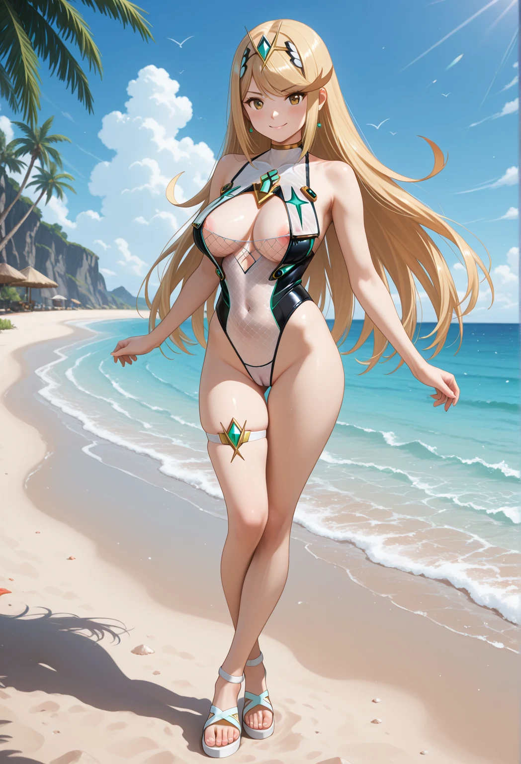 full-body close-up, create an elegant atmosphere), barefoot on water, sleeping on waterbed ((top-quality)), cammy, Olive Drab leotard, Red beret, Beautiful skins, Beautiful belly, hips up, sweet,