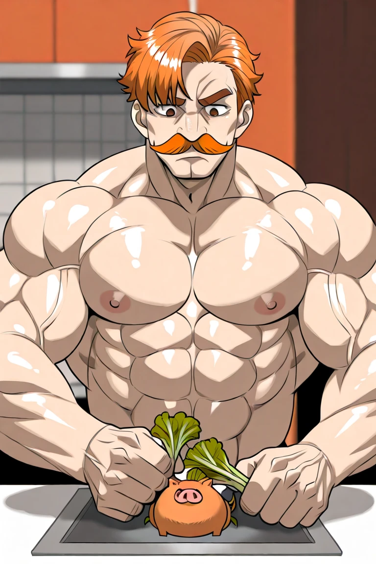 cowboy shot,roronoa zoro,completely naked,tanned sweaty muscle,glossy skin dirty with sweat and semen,green shoat hair,black eyes,opened mouth,sitting on wide wooden table,legs wide open,drinking semen in glass mug,holding glass mug in hand,glass mug filled with semen,drooling semen from mouth,erecting huge dick,drooling much semen from glans,blushing,making steam from whole body,in night steamy dark bar,table dirty with semen,splashing semen and sweat all around,bukkake on face,bukkake on chest,gay,beefcake,sexy,NSFW,huge dick,many glass mags on table,