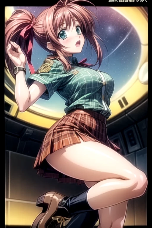 asukalangley, Asuka Langley Soryu, (Souryu Asuka Langley:1.5), blue eyes, hair between eye, headgear, Interface headset, Orange hair, two side up, shrine maiden clothes, Long sleeves, plugsuit, Red bodysuit, shrines, BREAK looking at viewer, (Cowboy Shot:1.5), BREAK (masutepiece:1.2), Best Quality, High resolution, Unity 8k Wallpaper, (Illustration:0.8), (Beautiful detailed eyes:1.6), extra detailed face, Perfect Lighting, extremely details CG, (Perfect hands, Perfect Anatomy),(masutepiece, Best Quality, High quality:1.4), Professional artwork, Intricate details, field of views, Sharp Focus, detailed photo, masutepiece, Cinematic lighting, Urban parks, (Vibrant lighting, Vibrant colors, by Nagasawa Rosetsu:1.05), solo, (Curve:1.1), looking down to viewer, Smile on his face, ((From below:1.5)) Looks Back, ((Leaning forward)), seen from back, , (Full body shot:1.1), (Red hair:1.05), Long hair, lip stick, makeup, Ultra Detail Hair, ultra detail face, (Purple eyes:1.05), Perfect eyes, Perfect face, earrings, (Confused, blush:1.2), Big breasts, shirt off, Jacket, (thighs thighs thighs thighs, garter belt:1.1), zettai ryouiki, skirt by the,  (Large breasts:1.1), cleavage, BIG ASS, thighs thighs thighs thighs, Show panties, ((From the hem of the rolled up skirt to the crotch))
