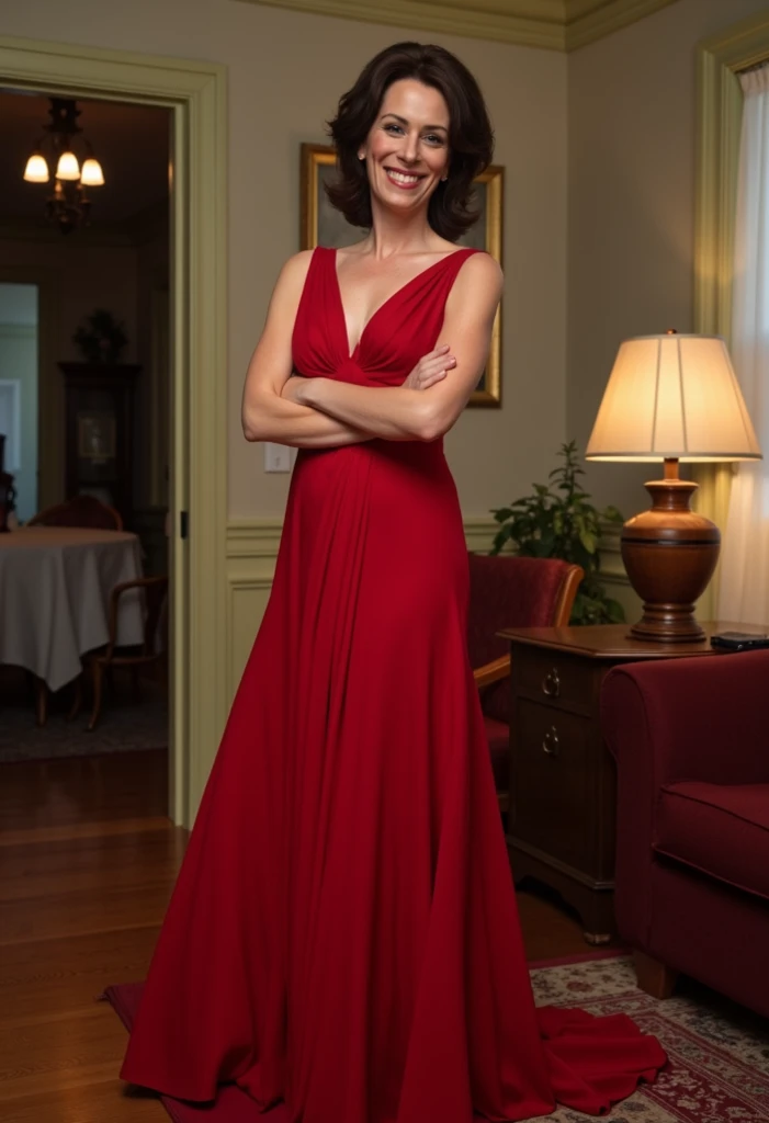 a woman in a blue and white dress posing for a picture, a photorealistic painting of Lisa Nankivil, Trends in CG society, photorealism, amaranth, Red dress, better known as amaranth, wearing Red dress, in a Red dress, sexy Red dress, wearing a Red dress, elegant Red dress, young beautiful amaranth