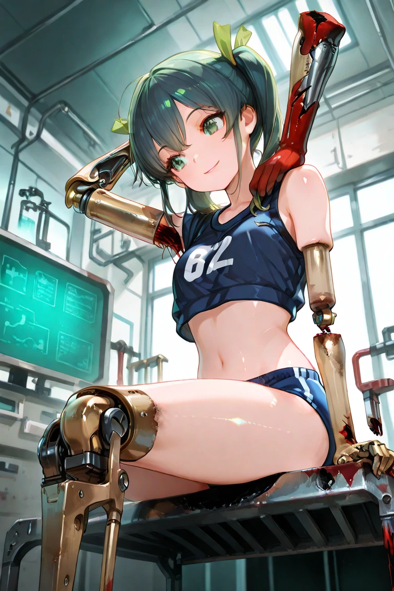 masterpiece,One Girl,(Heart-shaped pupils:1.2), Guide , (mecha musume:1.1), Black Hair, Twin tails, Ahoge,(bondage:1.2),(Sex Machine:1.2),(Machine tentacle fuck:1.1),(Have sex toys:1.2),(Electric shock:1.2) ,orgasm,Pussy juice,(Pee(2.0),Dynamic pose,Dynamic Angle,factory,Show Notes