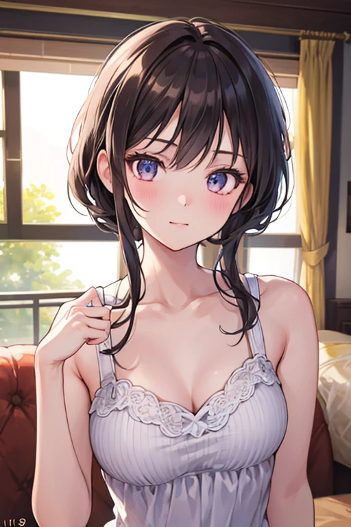(lookin at viewer:1.5),Upper Body, Hands over mouthRealistic, real person, RAW photo, photorealistic, portrait photography, shiny skin, japanese idol、
Black Hair、Medium hair with bangs、Eyes are orange, (60 year old grandmother:2)、
Wearing a grey cut-and-sew top、alarmed、(alone:1.5),The background is the entrance
