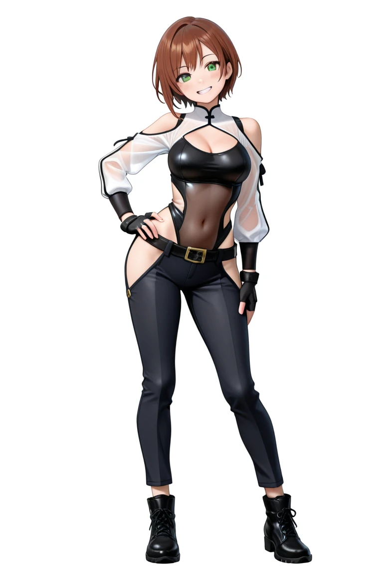 Illustration art，Whole body movement，Sexy woman in sexy clothes，murderess，Mafia，Very cool facial expression，the sideview，with his back to the viewer，Gorgeous background，Great erotic art，painting art，Sexy art，Detailed body part details，long leges，Inspired by J.c.Ryan Decker，Epic European and American illustrations，Tall，The whole body is evenly sexy