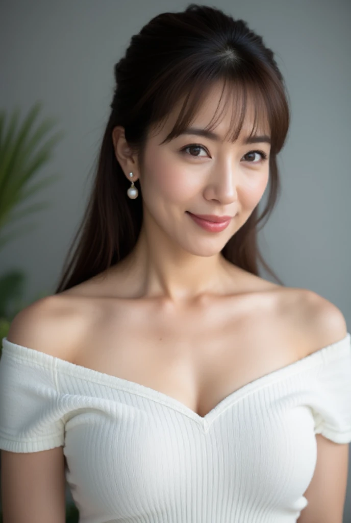 Beautiful 35 year old woman。she is wearing a satin camisole。Lace on the chest and hem.。She looks ecstatic as if she has reached an orgasm when fucking..。her dark brown hair、、her hair is long。High resolution、masterpiece、highest quality、Head w:1.0、((Hasselblad Photos))、fine skin、fine knit、(movie lighting)、clavicle . Her eyes are shutting but smiling.