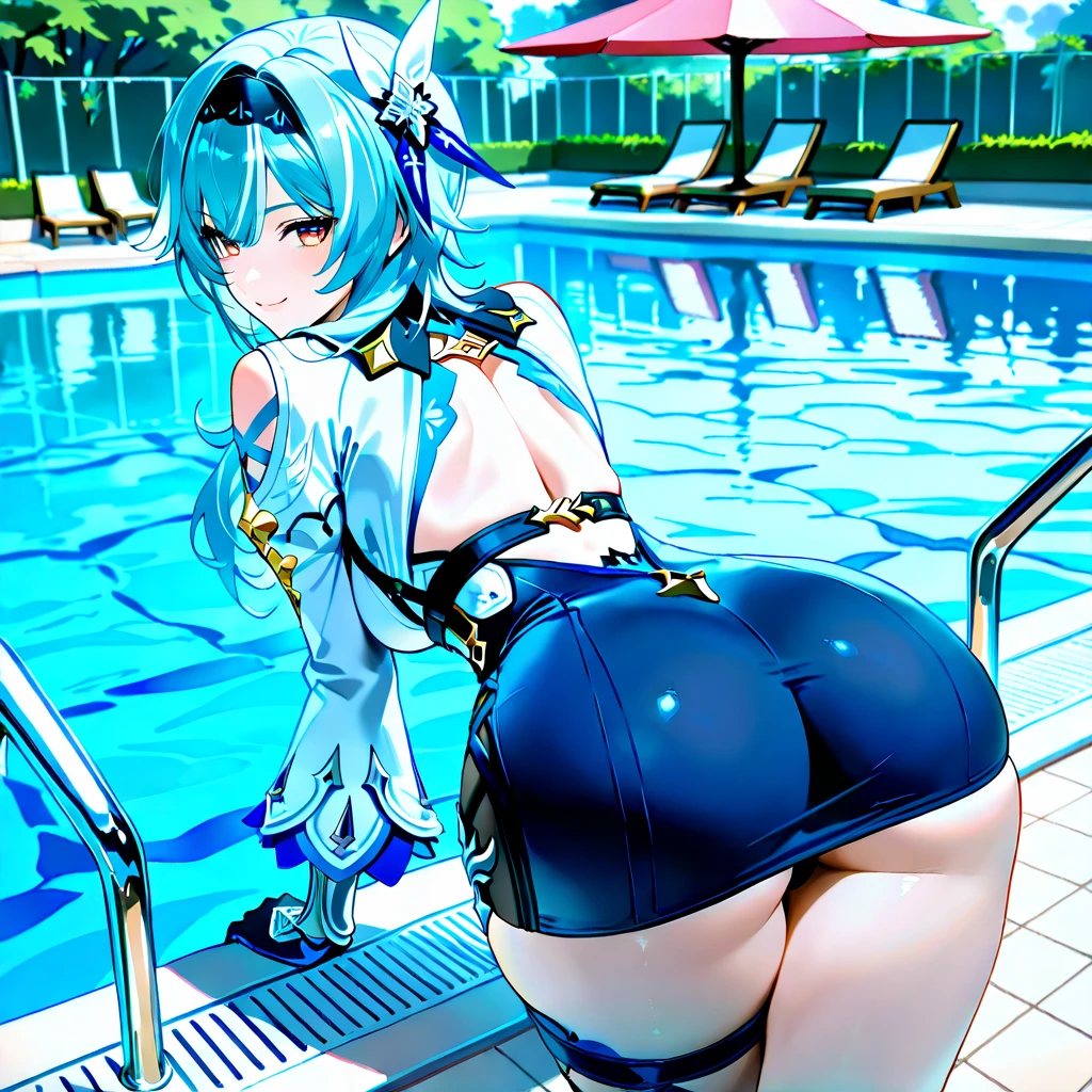 Young Girl、Japanese beautiful girl、short hair、Spread your legs、Big Breasts、Big Breasts、Turn your ass towards me、Shiny、Pussy、naked、outside、night、Ahegao、Sticking your butt out too hard、hot spring、On all fours、White, see-through, tight-fitting micro bikini