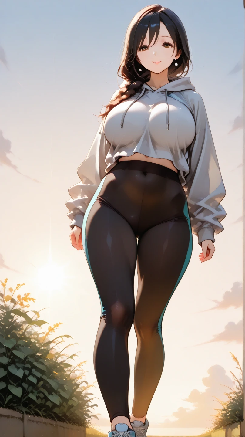 1female,36 years old,熟妇,mature,Bigchest,Big breasts Thin waist,long leges,Raised sexy,Pornographic exposure, 独奏,(Background with:bamboo forrest,clubs) She has very short black hair,standing on your feet,Sweat profusely,drenched all over the body,seen from the front, hair straight, mostly cloudy sky,(((tmasterpiece),(Very detailed CG unity 8K wallpaper),best qualtiy,cinmatic lighting,detailed back ground,beatiful detailed eyes,Bright pupils,(Very fine and beautiful),(Beautiful and detailed eye description),Black eyes,Redlip,ultra - detailed,tmasterpiece,)),facing at camera,(The upper part of the body),A high resolution,ultra - detailed),revealing breasts,Bare genitalia, Bulge,legs are open,sexyposture,Camel toes,Flushed complexion,Open-mouthed,frontage,Supergirl(Wearing:baseball cap,Red baseball jacket,black colored leggings,athletic sneakers),Full body photo,Show shoes