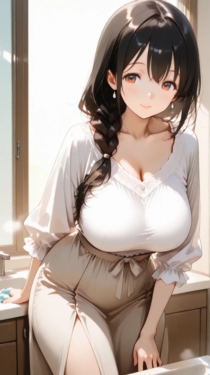 
（Highest quality）,（masterpiece）,Cute Girls,Perfect breasts,Perfect Ass,30 years old,Sensual look,I'm not wearing underwear,Body-fitting shirt,Perfect body,Round Breasts,Soft lips,sweating,Sexy pose,
