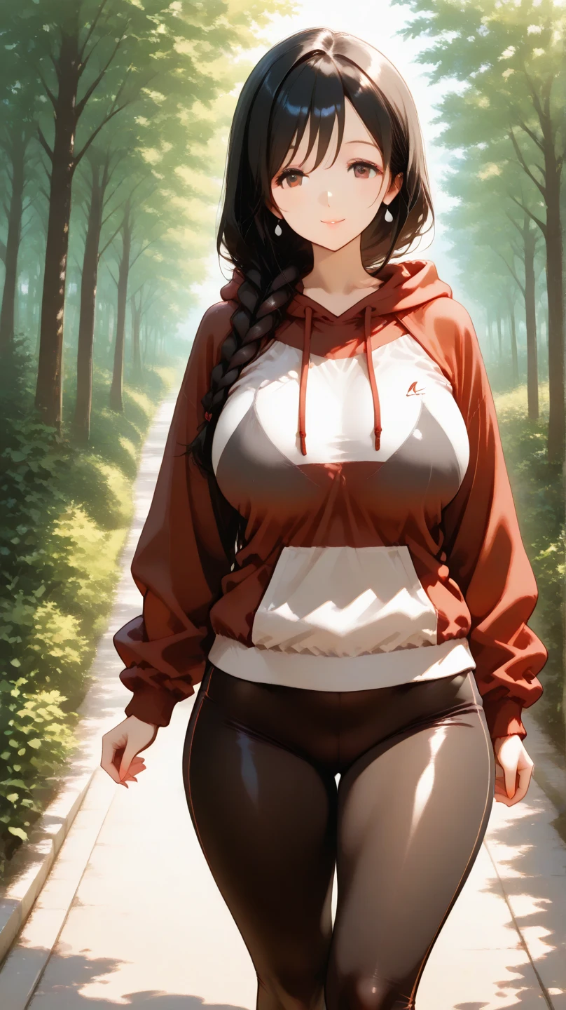 1female,35yo,熟妇,gigantic cleavage breasts,Big breasts Thin waist,long leges,Pornographic exposure, 独奏,(Background with:ln the forest,the rainforest,in summer) She has long pink hair,standing on your feet,Sweat profusely,drenched all over the body,seen from the front, hair straight, mostly cloudy sky,(((tmasterpiece),(Very detailed CG unity 8K wallpaper),best qualtiy,cinmatic lighting,detailed back ground,beatiful detailed eyes,Bright pupils,blue color eyes,Redlip(Very fine and beautiful),(Beautiful and detailed eye description),ultra - detailed,tmasterpiece,)),facing at camera,(Full body photo),Show shoes,A high resolution,ultra - detailed),revealing breasts,Bare genitalia, Lower body elevation,Raised sexy,Camel toes,Flushed complexion,Open-mouthed,frontage,baseball cap(Wearing:Red baseball jacket,Sex shorts,athletic sneakers)nakeness,full bodyesbian,Show shoes