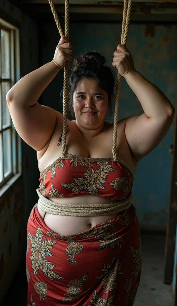 Realistic busty 40yo mature woman,(sumo wrestling:1.2),ultimate form,8k,lustful erotic obscene ,