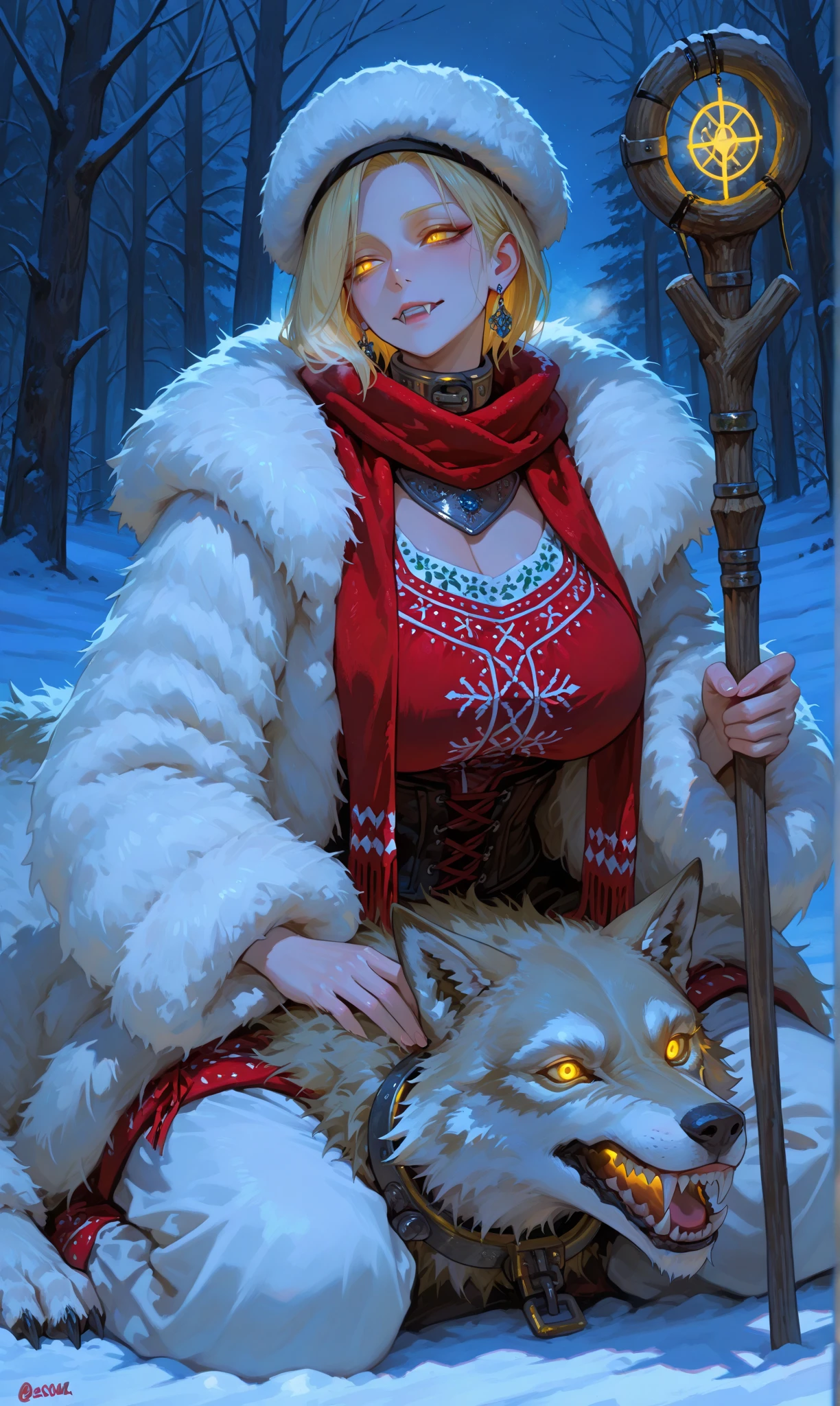 4k highly detailed realistic digital extremely high quality RAW photograph, a portrait photo of margot robbie that lived with wolves her whole life is now leading them to battle. torn clothes exposing (nude:1.4) body, armored pauldrons, fangs, curled horns, big breasts, ((snow and blood)), ((wolf tattoos)), epic, hyperrealistic, hyperrealism, 8k, cinematic lighting, greg rutkowski, wlop, (f1.8 short focus bokeh)
